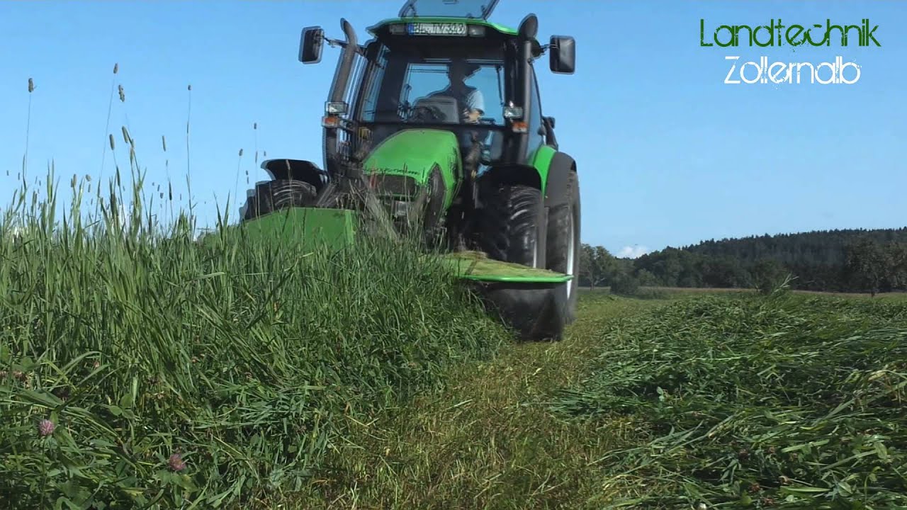 Deutz Fahr Agrotron auf Hektarjagd | Gras mähen 2.Schnitt