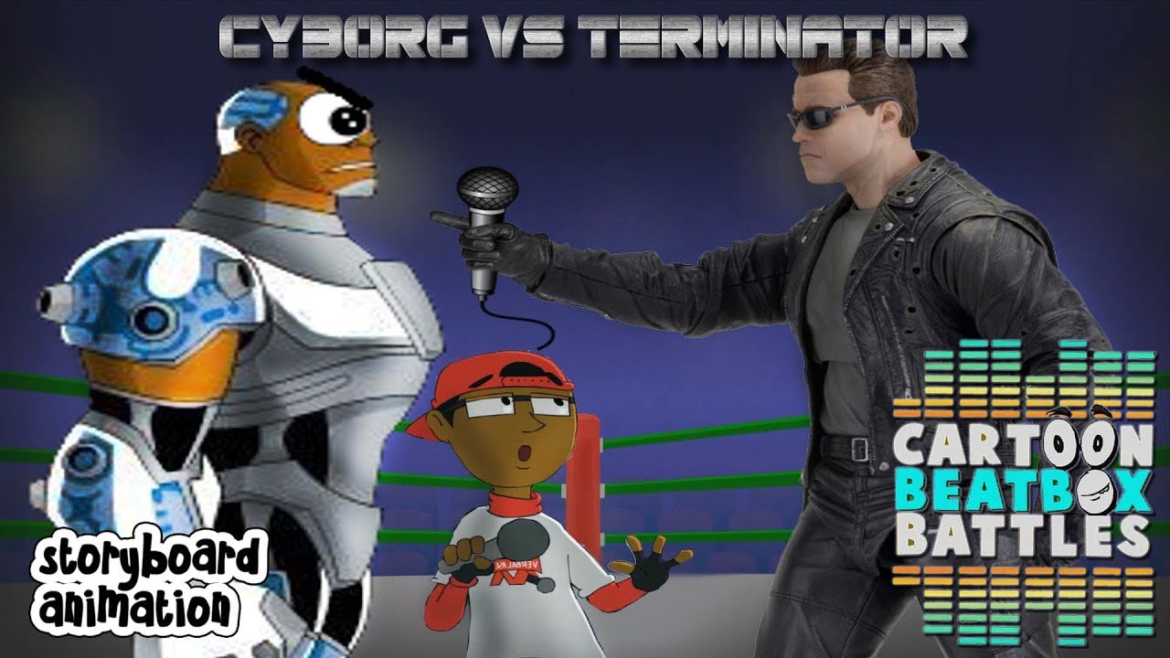 Cyborg VS Terminator - Cartoon Beatbox Battle Storyboard