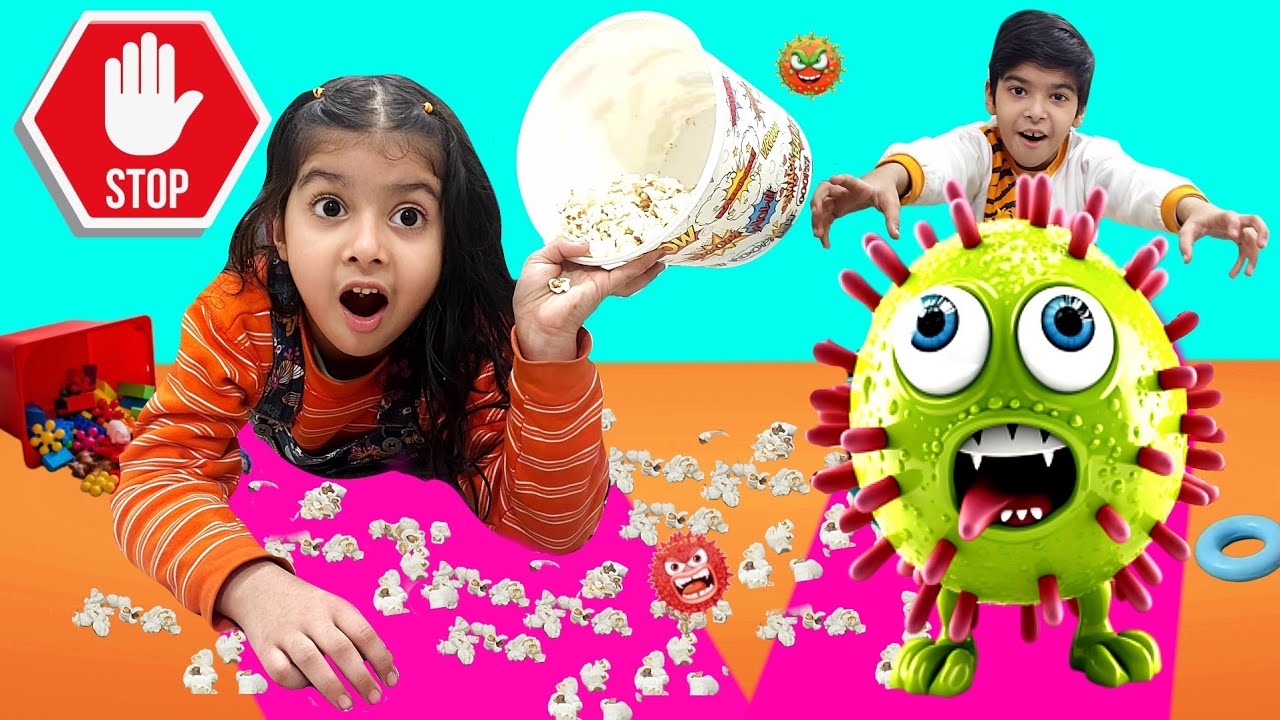 Kids Learn to Claen up their Mess | Go Away Bad Germs Nursery Rhyme