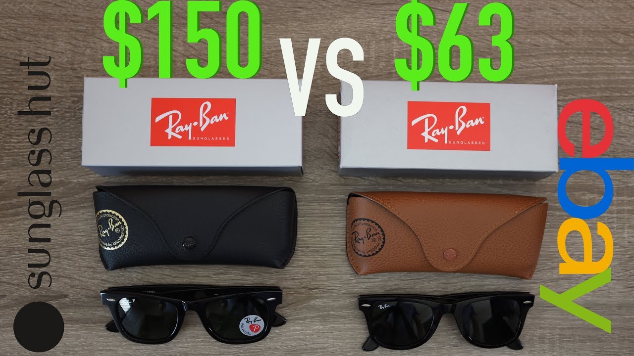 Как отличить поддельные очки Ray Ban Wayfarer от Sunglass Hut и eBay