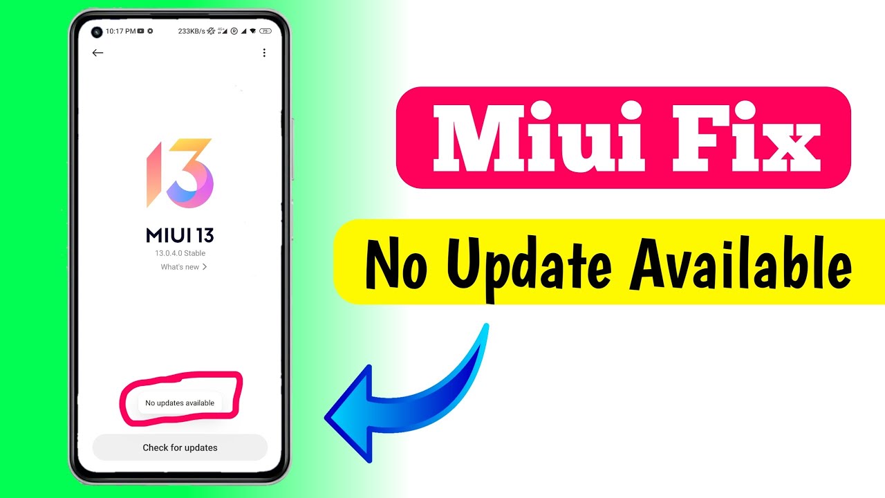 No Update Available Fix | Miui 13 Android 12 Update Problems