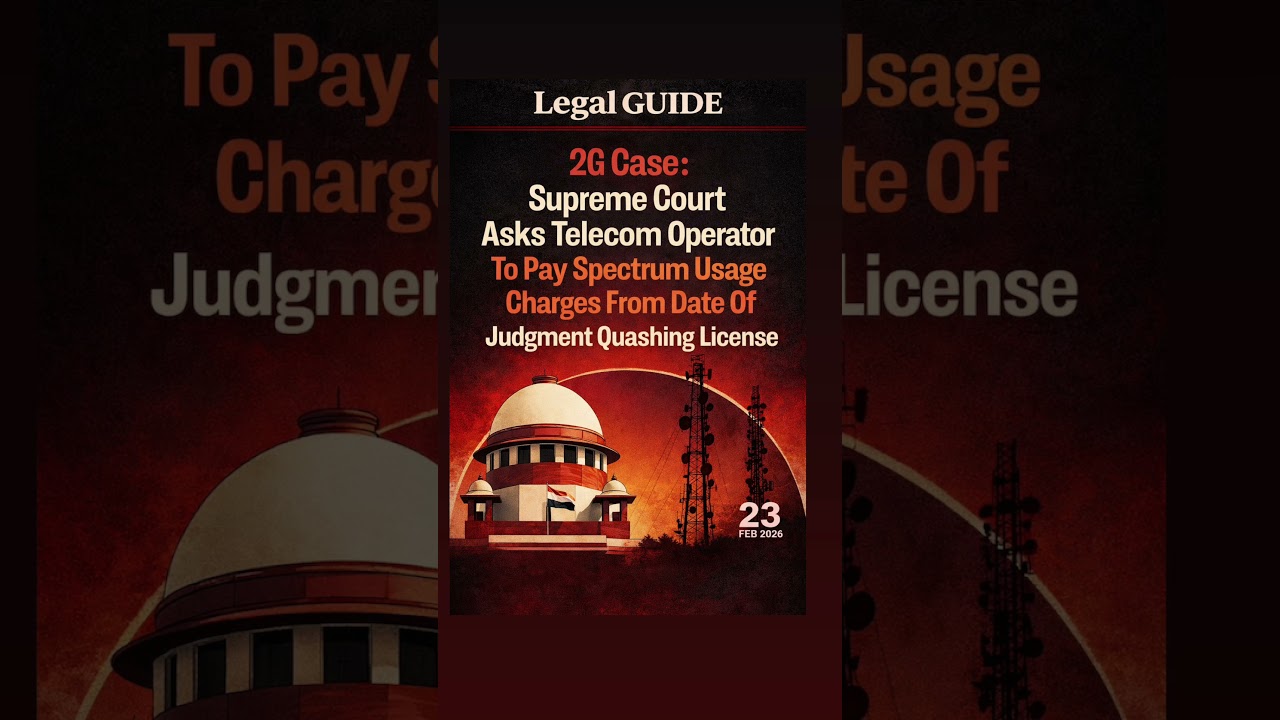 2G Case: SC Directs Telecom Operator To Pay Spectrum Usage Charges From Date Of License Cancellation