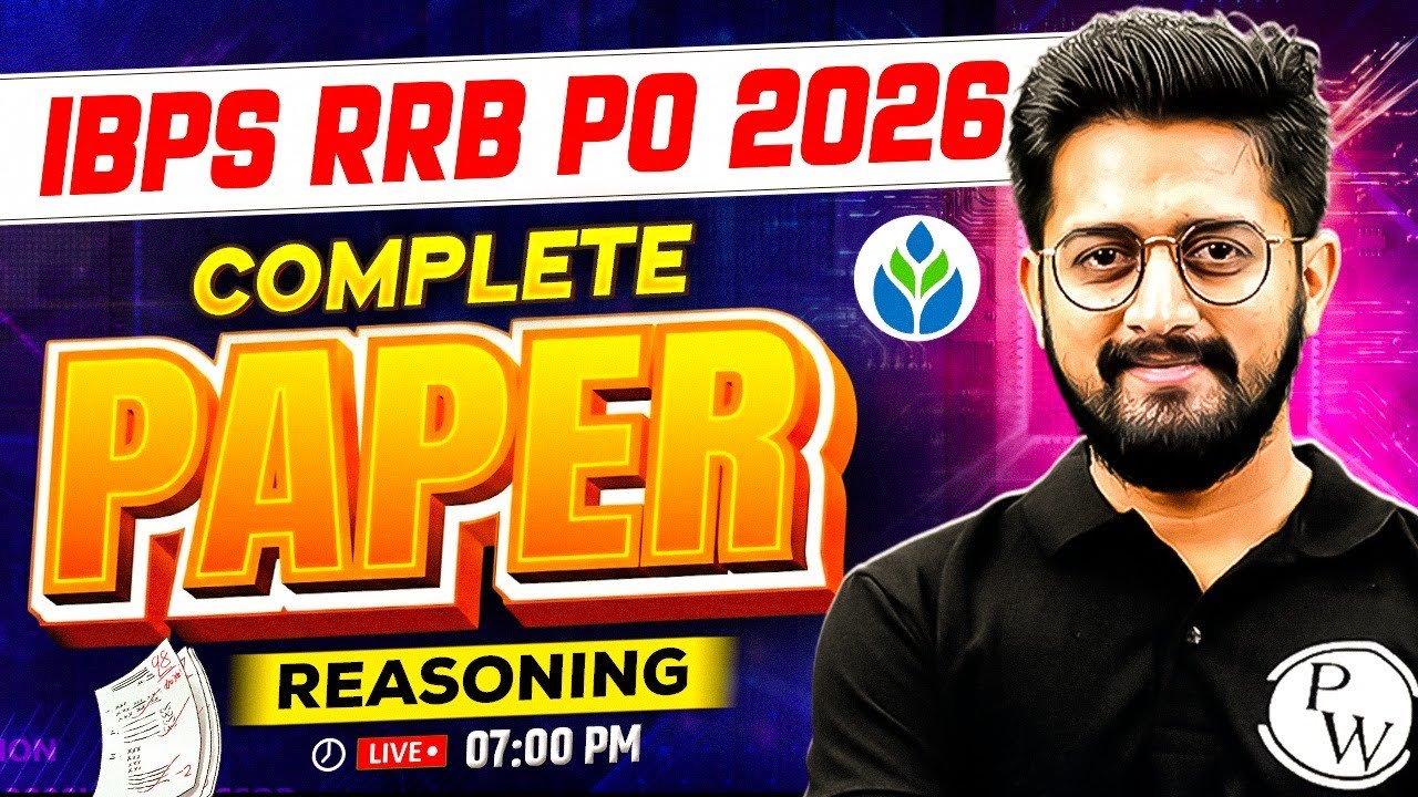 IBPS RRB PO Reasoning 2026 | Complete Paper | IBPS RRB PO Reasoning Paper | by Sachin Sir