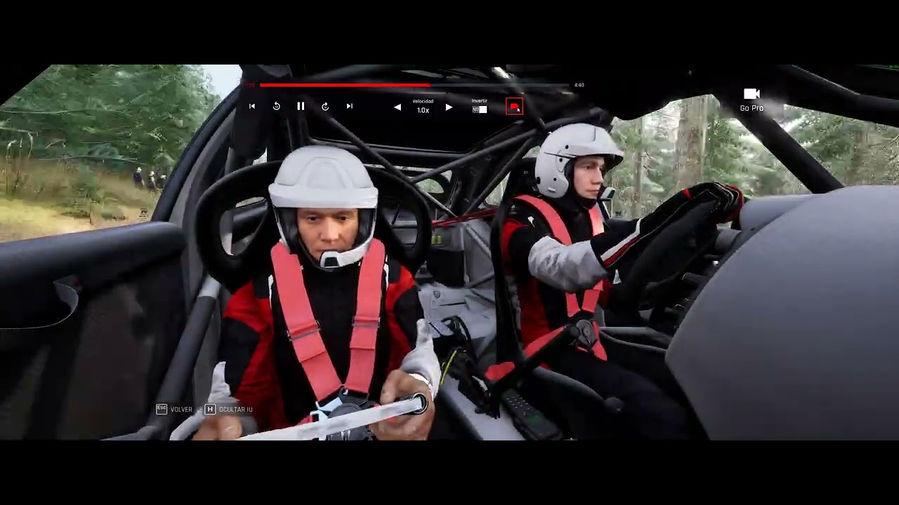 Assetto Corsa Rally probando los tipos de cámara en la repeticion