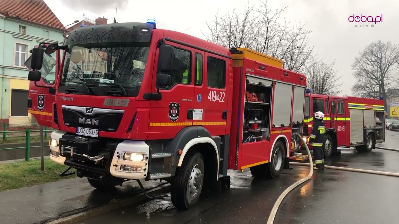 Pożar budynku przy ulicy Wolności w Bielawie