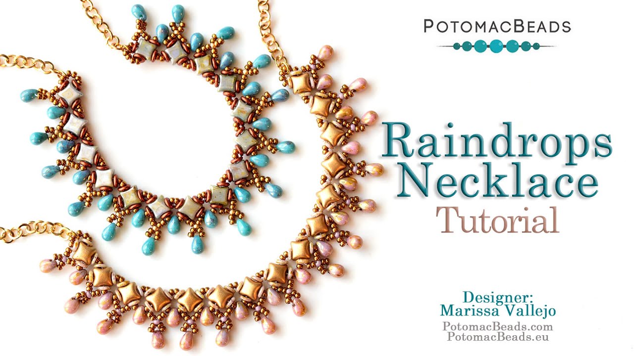 Raindrops Necklace - DIY Jewelry Making Tutorial by PotomacBeads