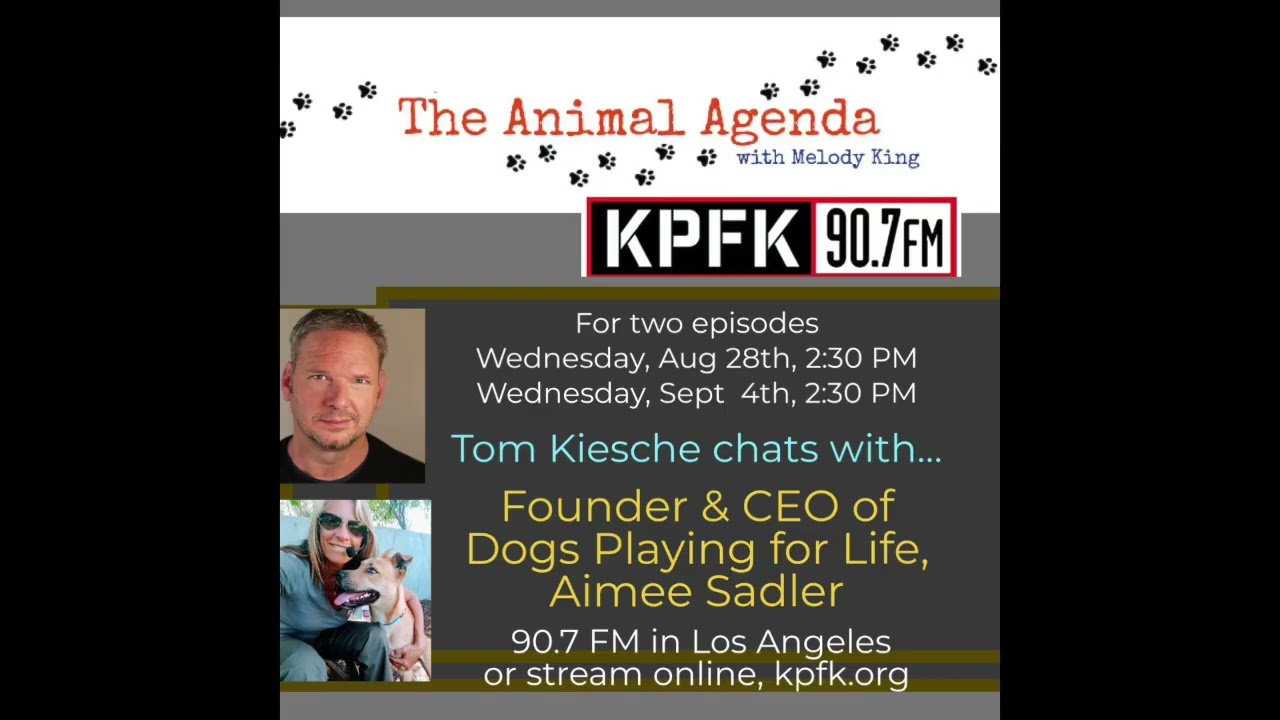 Aimee Sadler from DPFL on KPFK, The Animal Agenda 8-28-24
