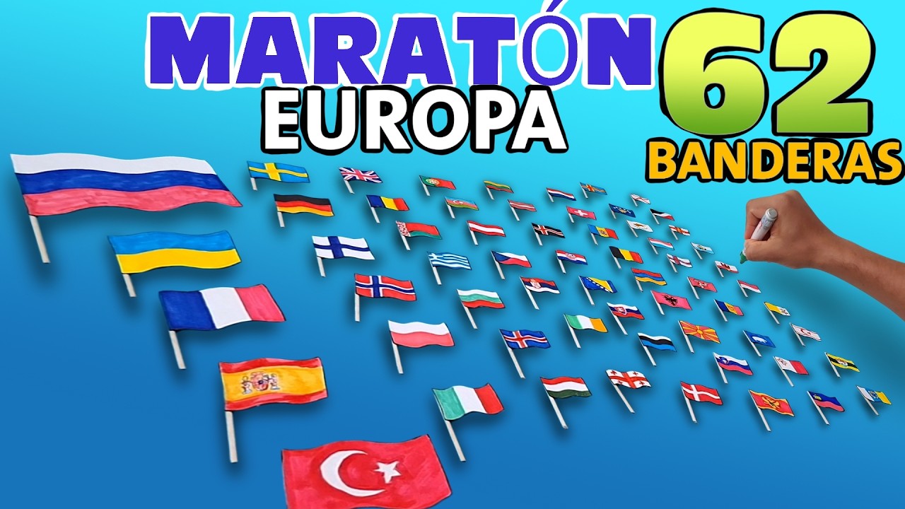 👉Aprende a dibujar TODAS y cada una de las 🚩Banderas Europeas 🛡️ Paso a Paso