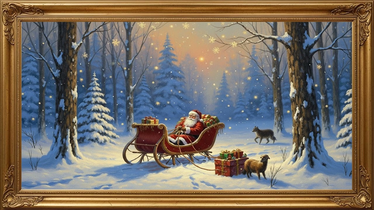 Soft Christmas Wall Art in 4K | Elegant Framed Gallery Display (2 Hours)