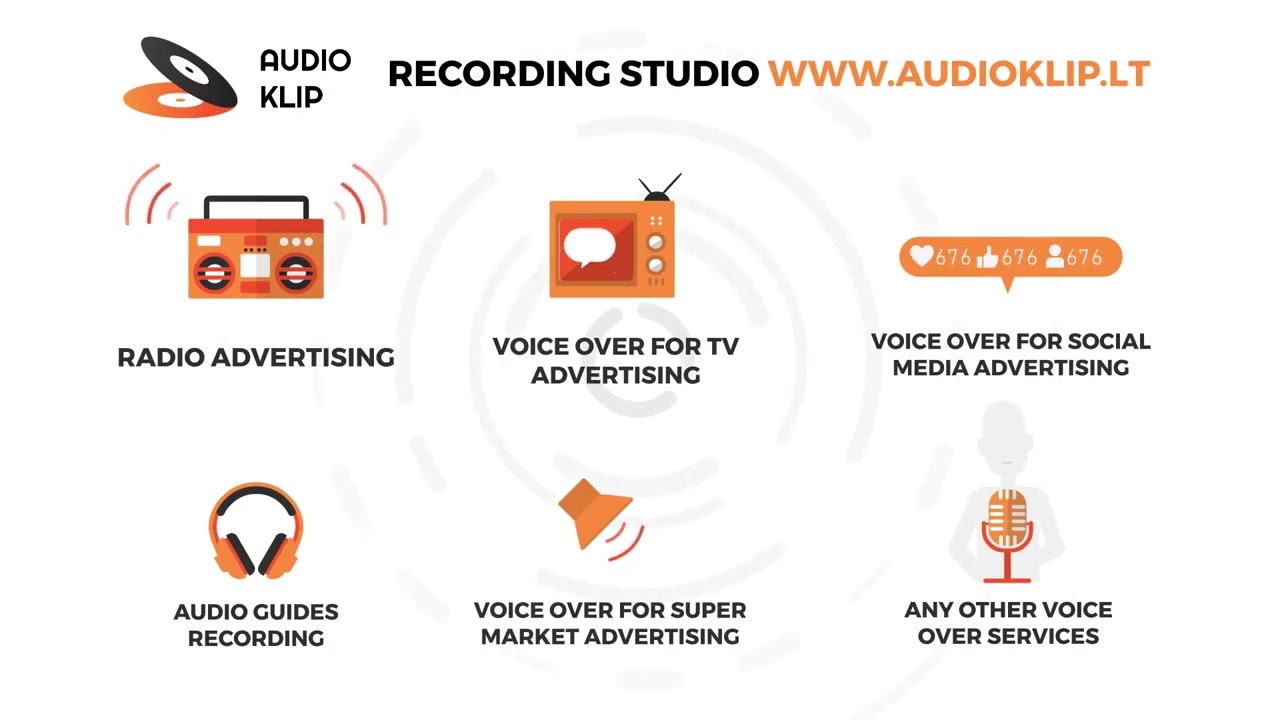 GARSO įra&scaron;ų studija AUDIOKLIP.LT ✔ Lietuvių kalba video įgarsinimas ✔ Voice Over studio in Lithuania