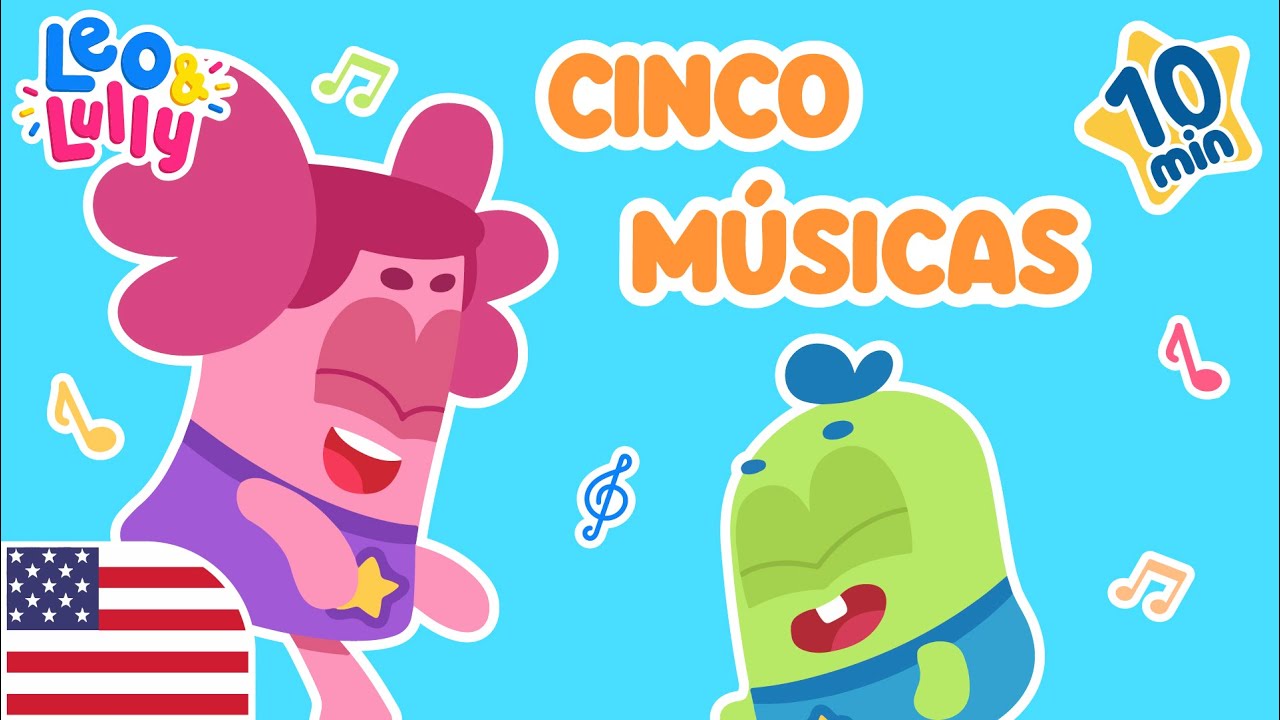 5 MÚSICAS PARA APRENDER INGLÊS | INGLÊS PARA CRIANÇAS | VOL. 02 | LEO E LULLY