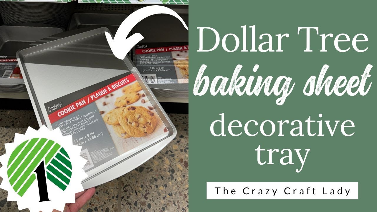 Dollar Store Cookie Sheet Decorative Tray