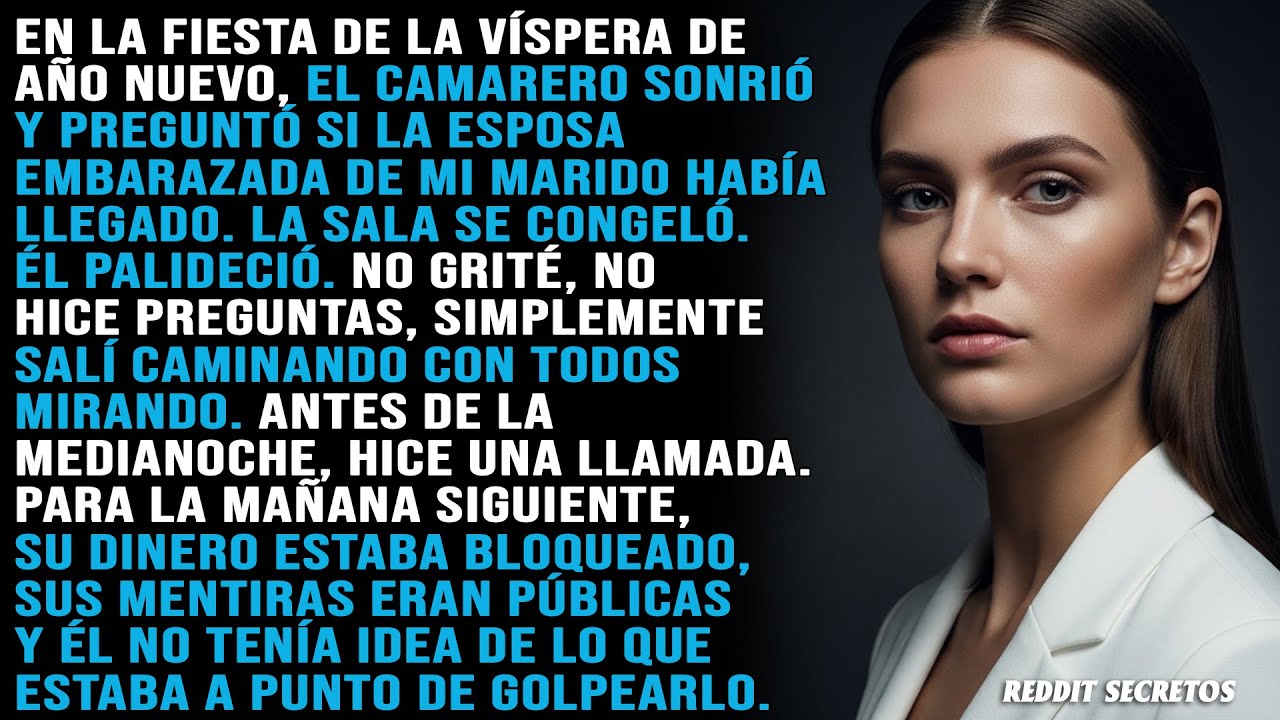 En la fiesta de la Víspera de Año Nuevo, el camarero preguntó si la esposa embarazada de mi marido..