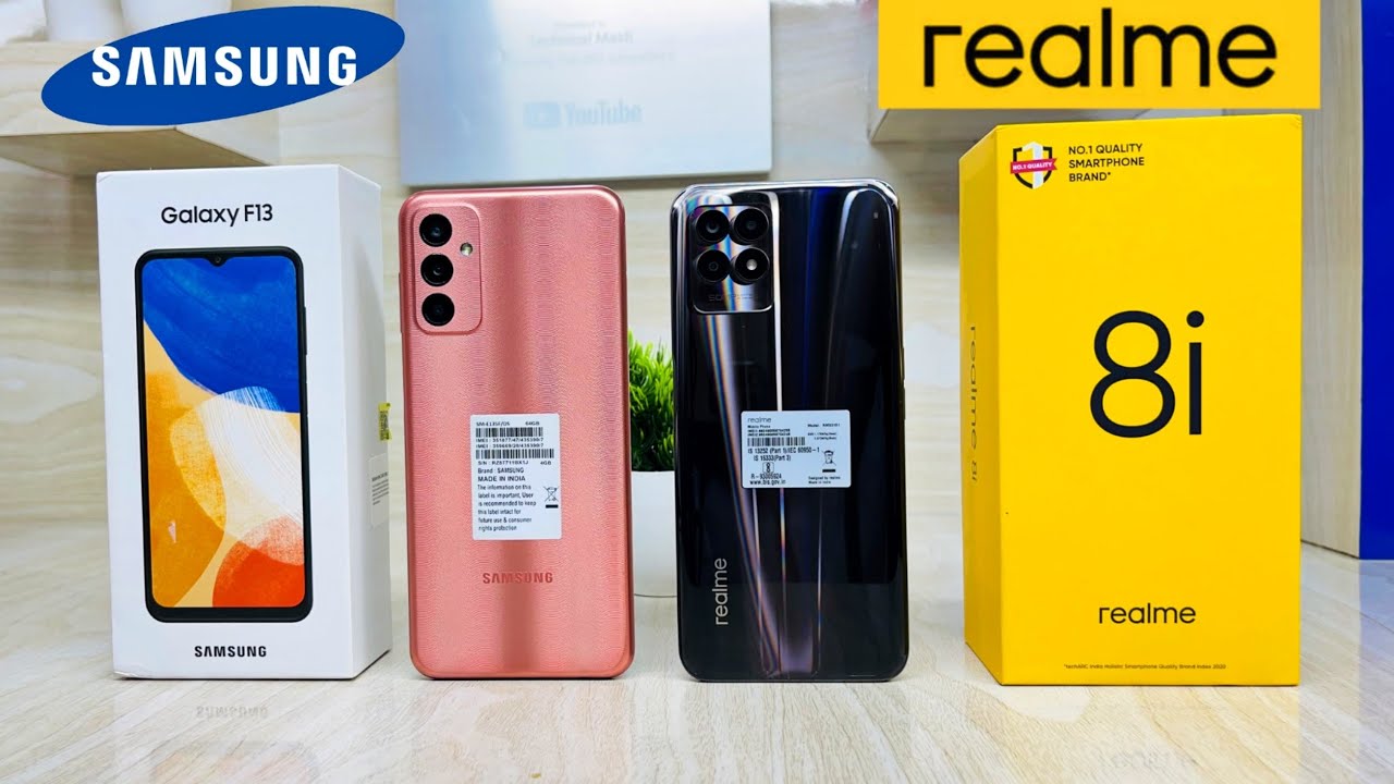 Samsung Galaxy F13 🆚 Realme 8i ⚡ Unboxing ⚡ Comparison ⚡ Camera ⚡ Full Details in Hindi