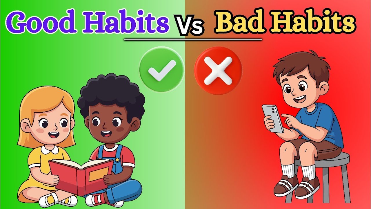Good and Bad habits for kids| Good Habits vs Bad Habits for Kids ✅❌ | Good vs Bad quiz|#goodhabbits 
