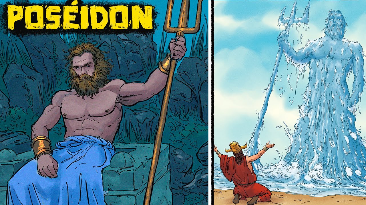 Poséidon : Le Puissant Dieu des Mers - Mythologie Grecque - Histoire et Mythologie en BD