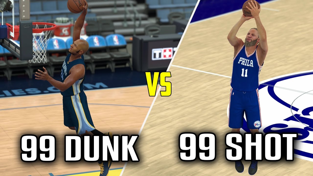 TEAM W/ 99 SHOT VS TEAM W/ 99 DUNK! WHO WILL WIN? NBA 2K17 GAMEPLAY!