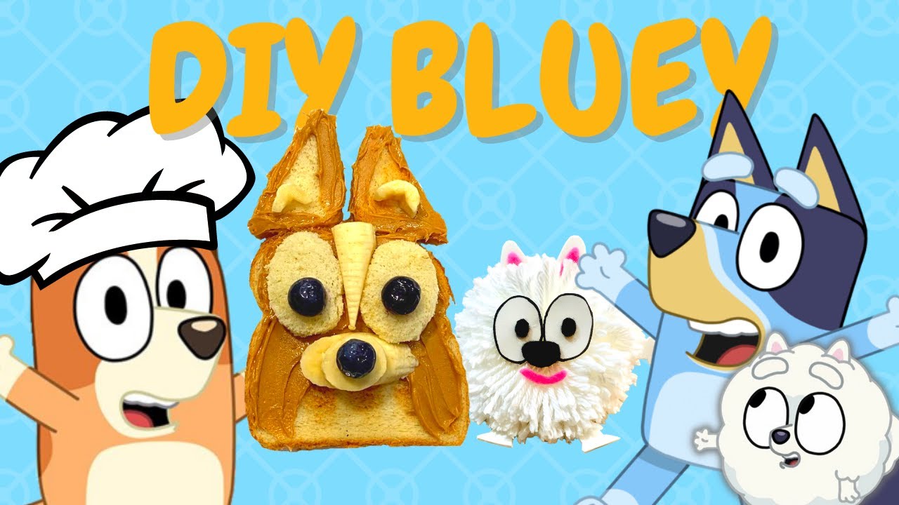😃 DIY Bluey Crafts! Bingo Toast! POM POM Plushy! Make your Own Trixie! And More!!!