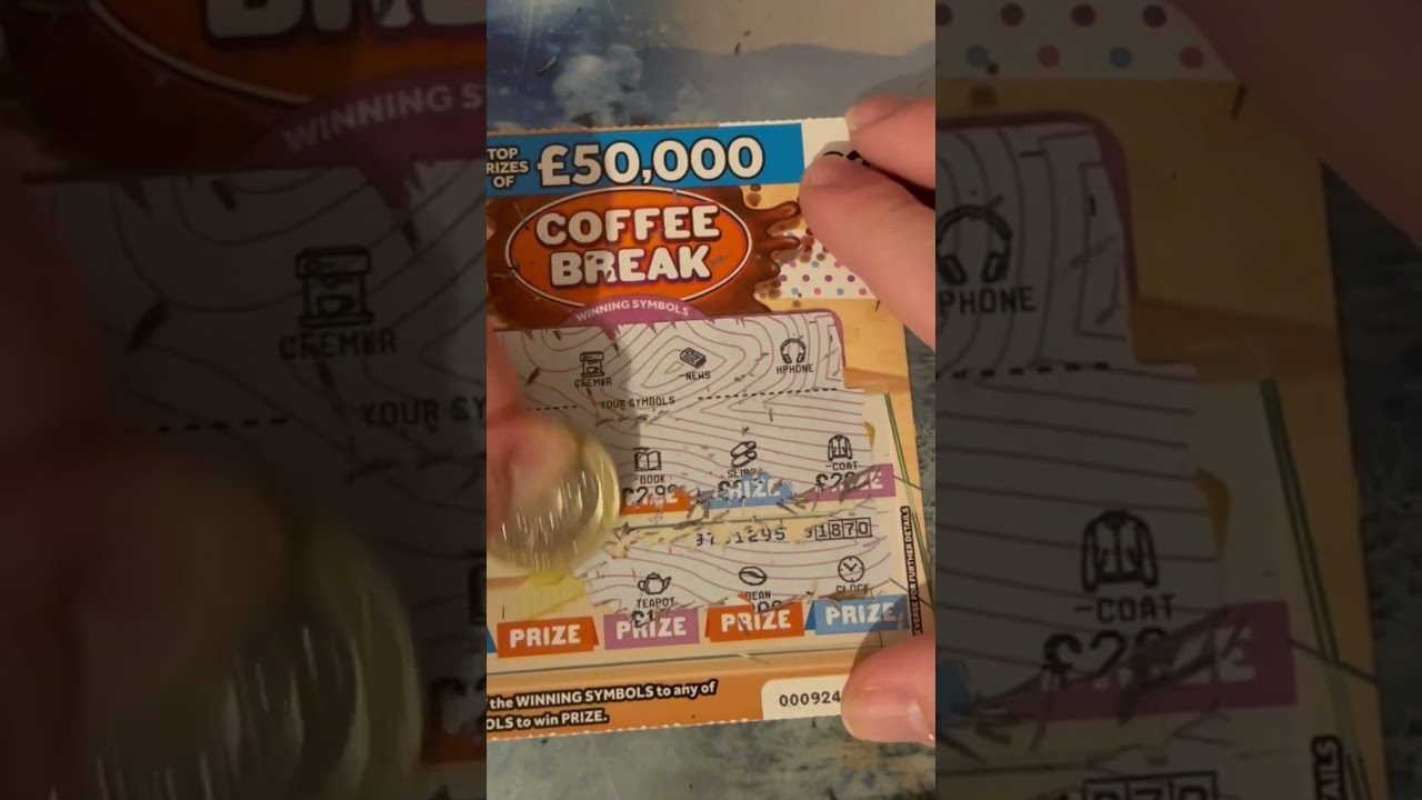 Quick scratchcard ￼video winning £4 on coffee break series 116 like comment below subscribe