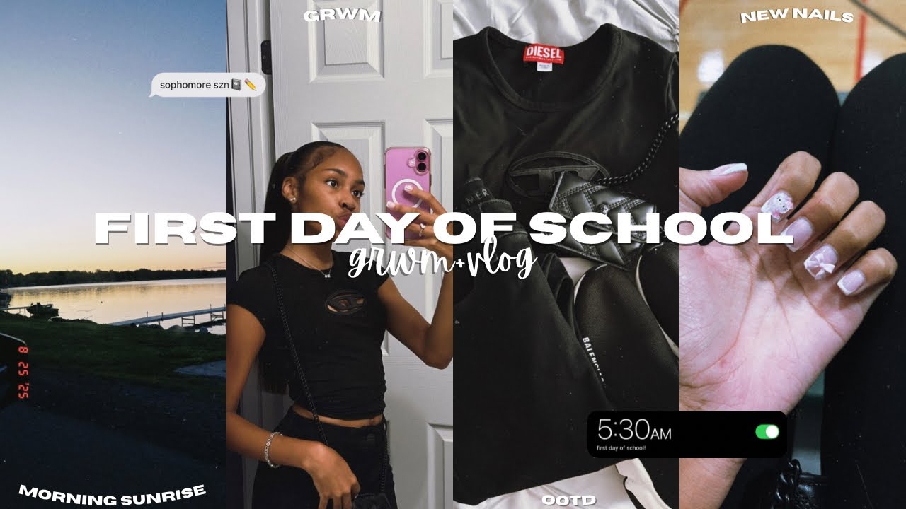 grwm: first day of school📓✏️ | mini vlog, pack bag, chit-chat, ootd, etc