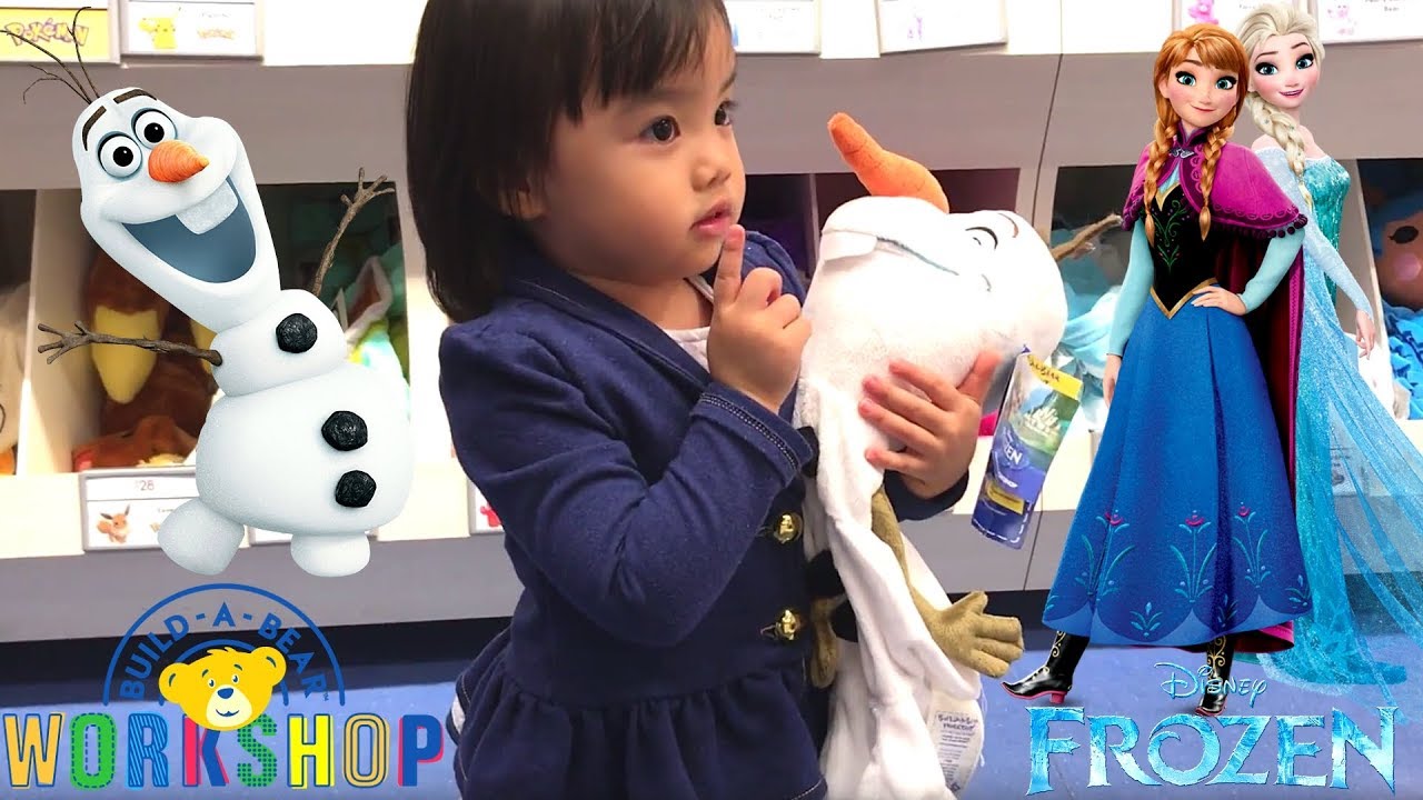 Olivia's FIRST BUILD-A-BEAR Workshop Building Disney's Frozen Olaf (Olivia-Laf) | Let It Go