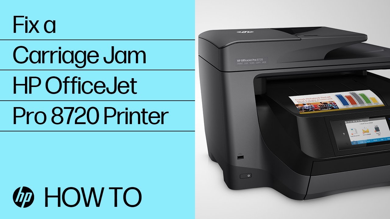 Fixing a Carriage Jam | HP OfficeJet Pro 8720 Printer | HP