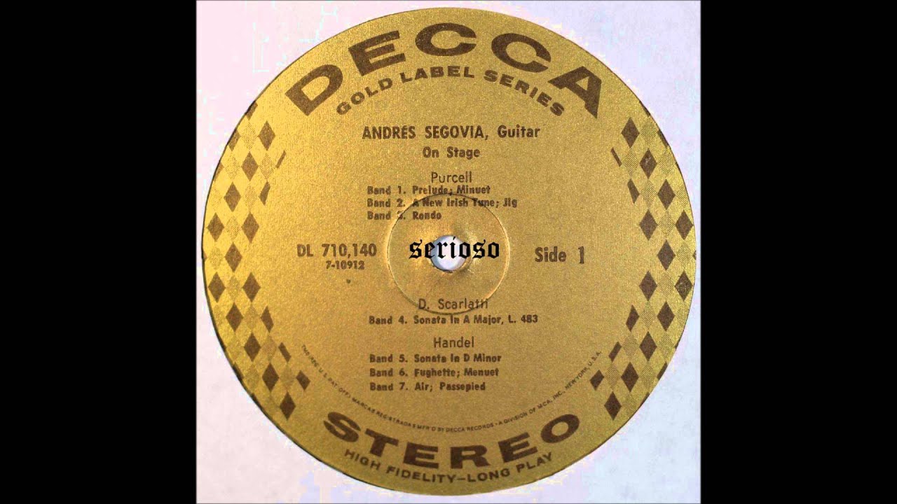Segovia on Stage, side 1