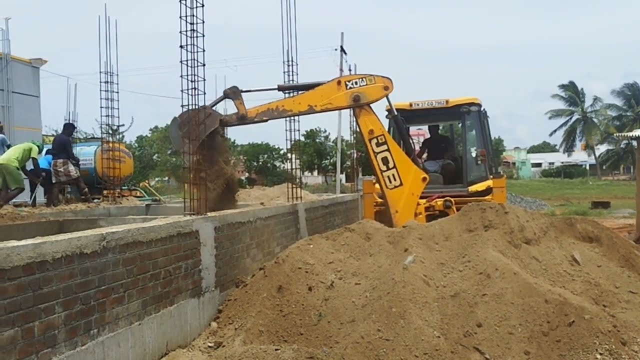 JCB Backhoe loader/JCB 3DX eco excellence/ home foundation mud filling/ #constructionequipment #Jcb