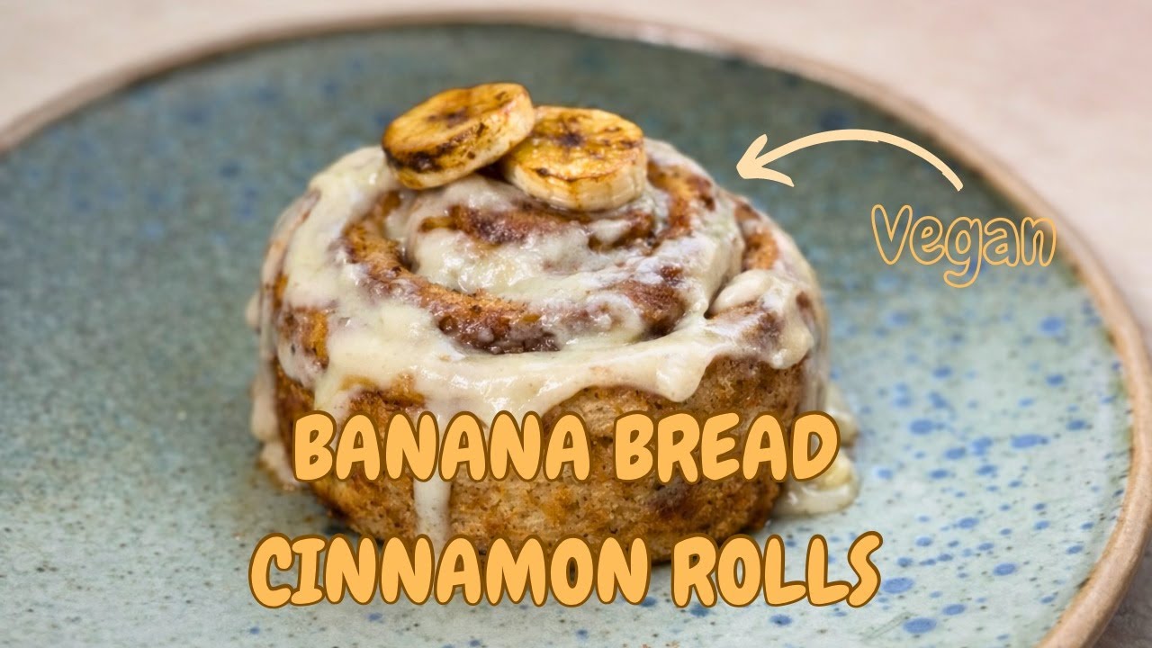 The Softest Vegan Banana Bread Cinnamon Rolls (No Eggs, No Dairy)