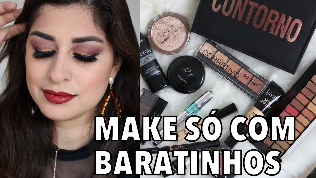 MAQUIAGEM COM PRODUTOS BARATINHOS DA 25 DE MARÇO