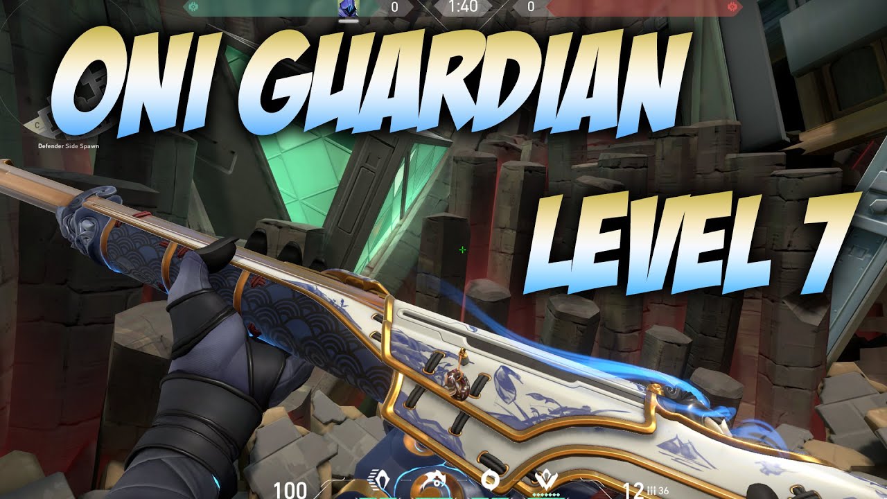 BLUE ONI GUARDIAN SKIN GAMEPLAY LEVEL 7 - VALORANT ONI COLLECTION