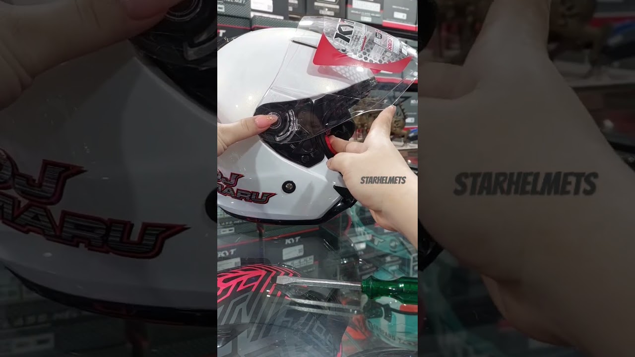 Tutorial Cara Memasang Visor Helm / Kaca Helm Kyt Dj Maru / Kyt Galaxy / Ink Centro #helmkyt #helmet