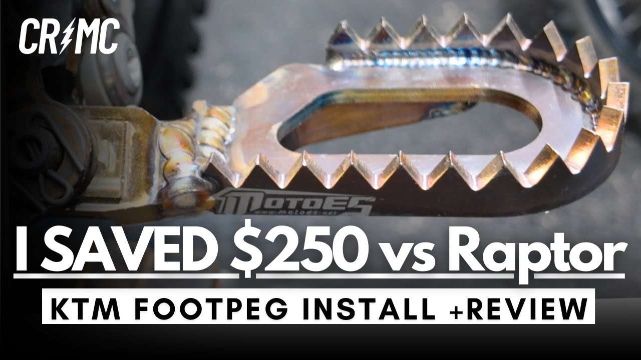 How To Install Footpegs: 2023+ KTM // Motoes Upgrade (-10mm Lower/Back)