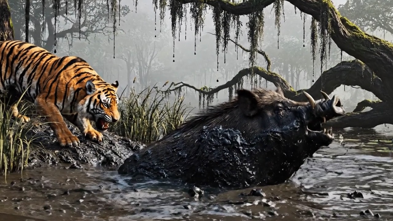 🐗Saved From the Swamp: A Wild Boar Family’s Most Emotional Night | Animals Story