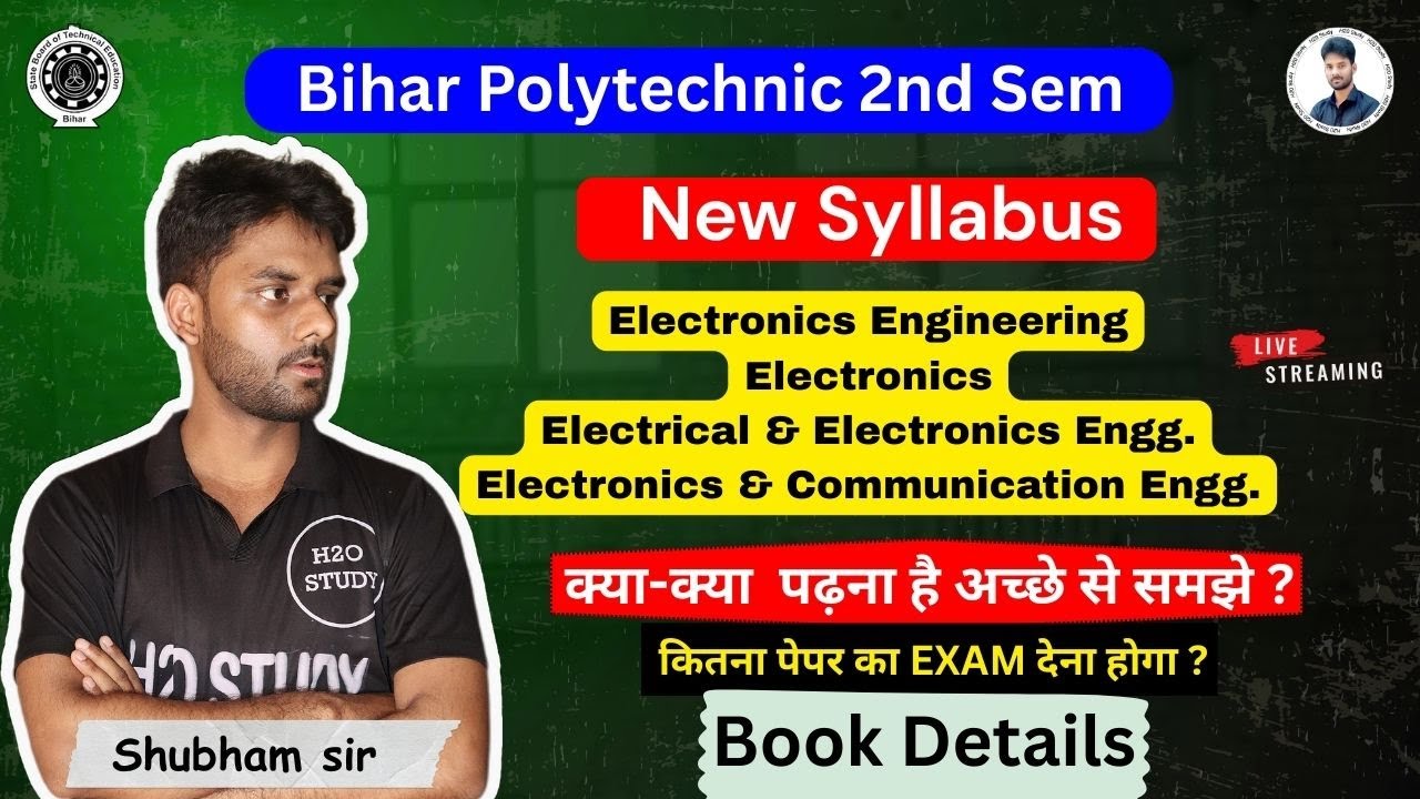 Bihar Polytechnic 2nd Semester New Syllabus(electronics engineering)|sbte bihar 2nd sem new syllabus