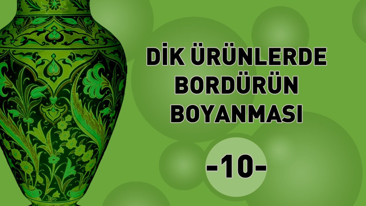 DİK ÜRÜNLERDE (VAZO) ORTA KISIMDAKİ BORDÜRÜN BOYANMASI-10 (Curbs painting in upright products)