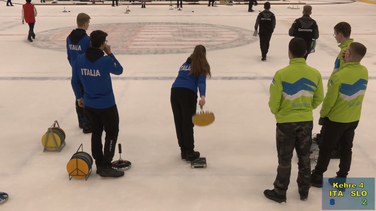 Eisstock WM 2025, Jugend U19, Ausscheidung Page Playoff, Italien : Slowenien