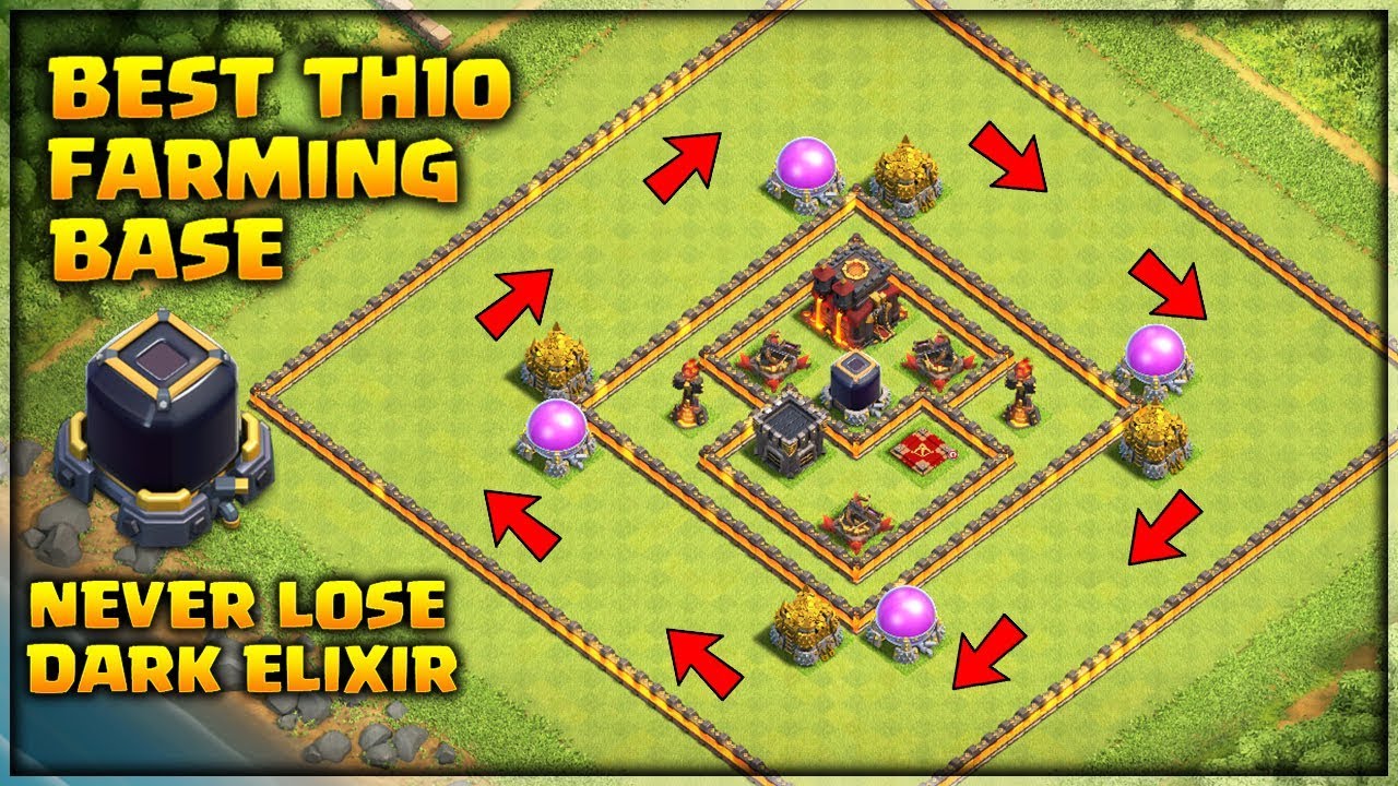 Best Th10 Farming Base 2019 Anti Everything- Never Lose Dark Elixir | Clash of Clans