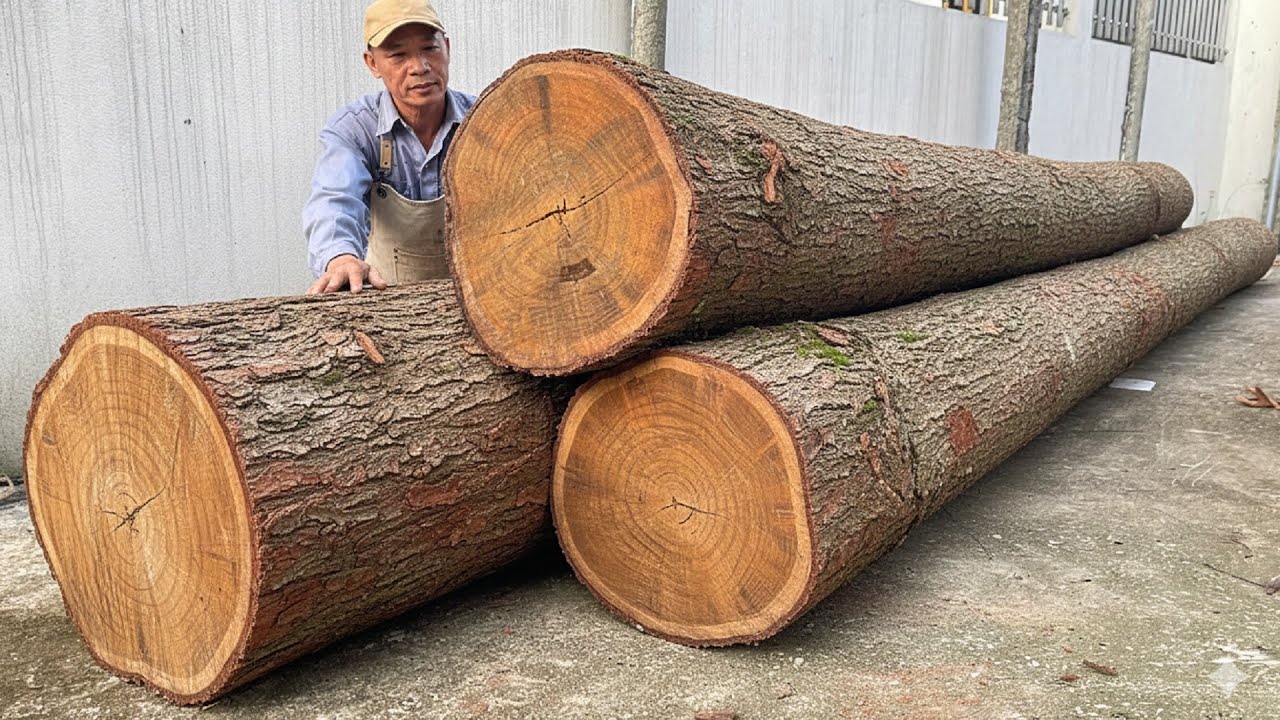 Amazing Woodworking With Giant Tree Trunk // Carpenters Did To Create A Masterpiece Dining Table