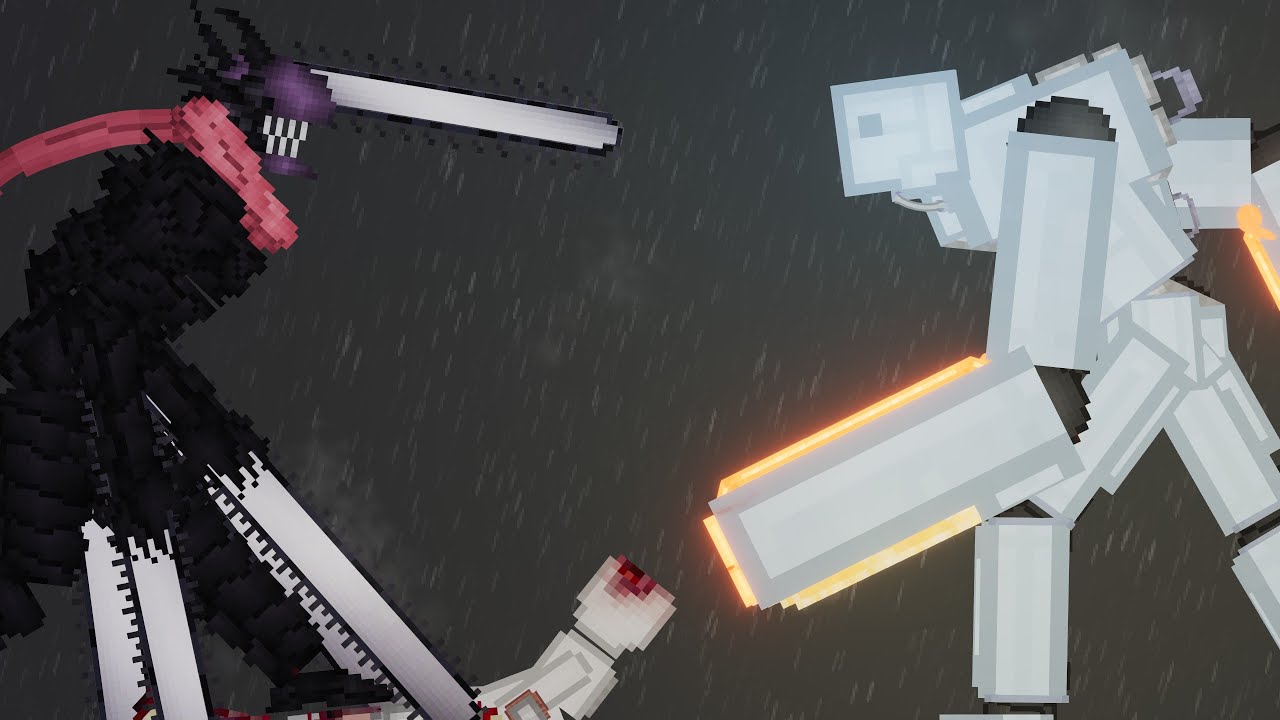 Chainsaw Man Fights People In People Playground [3]