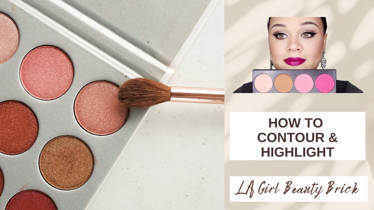 HOW TO Contour Highlight & Blush | L.A Girl Beauty Brick | LoveMy #makeup #viral #foundation