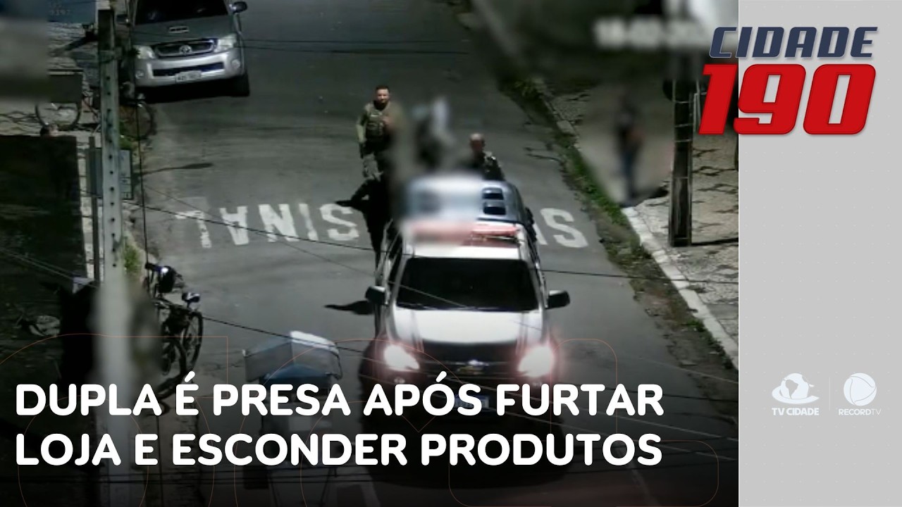 Dupla é presa após furtar loja e esconder produtos em carrinho de lanche | Cidade 190