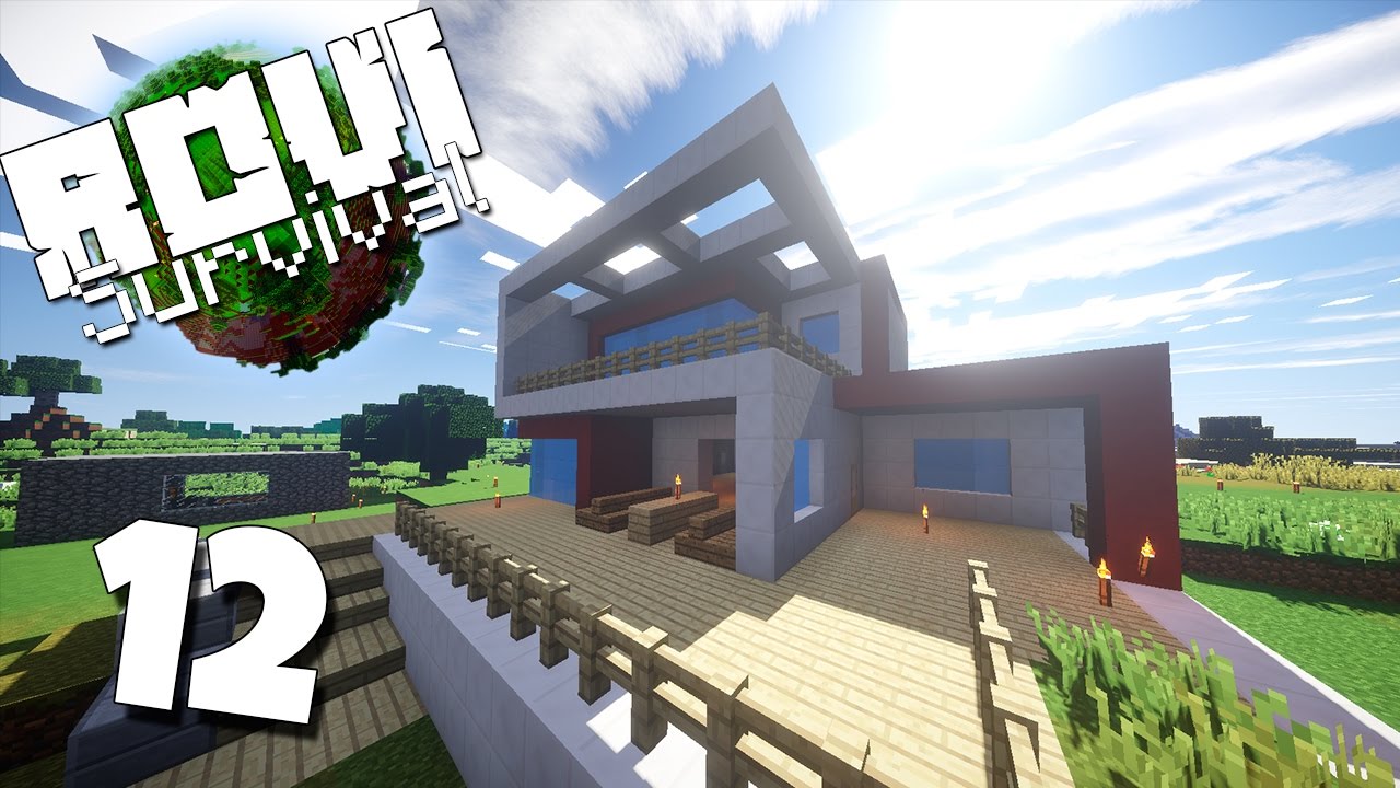MINECRAFT MODERN HOUSE | ROVI SURVIVAL MINECRAFT 11