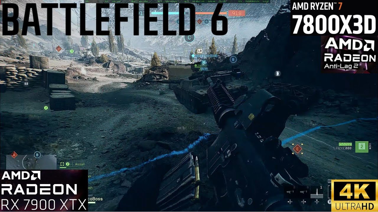 Battlefield 6 - CONQUEST Liberation Peak - RYZEN 7 7800X3D RADEON RX 7900 XTX ULTRA SETTINGS 🔥