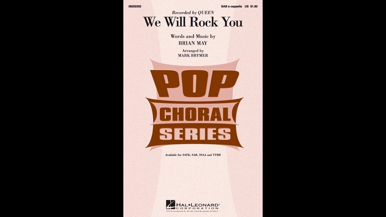 We Will Rock You (SAB a cappella Choir) - Arranged by Mark Brymer