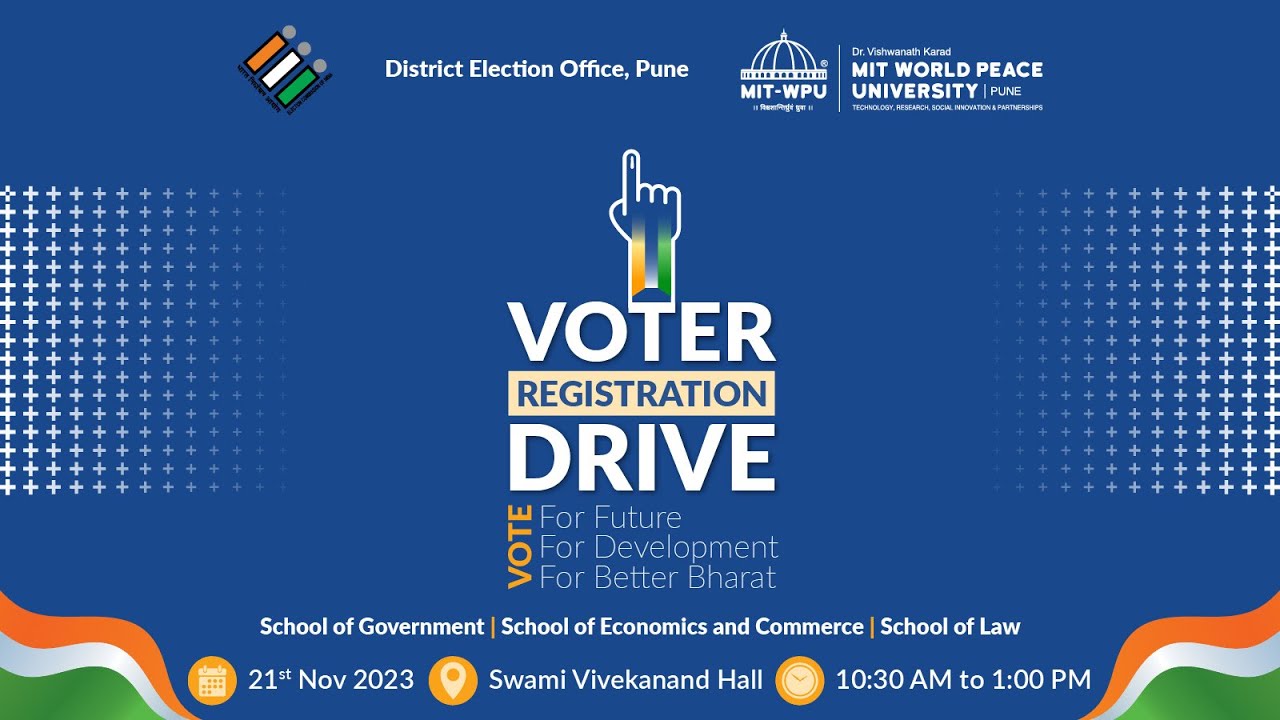 MIT-WPU And Election Commission of India Unite for Voter Registration Drive Voter Registration Drive