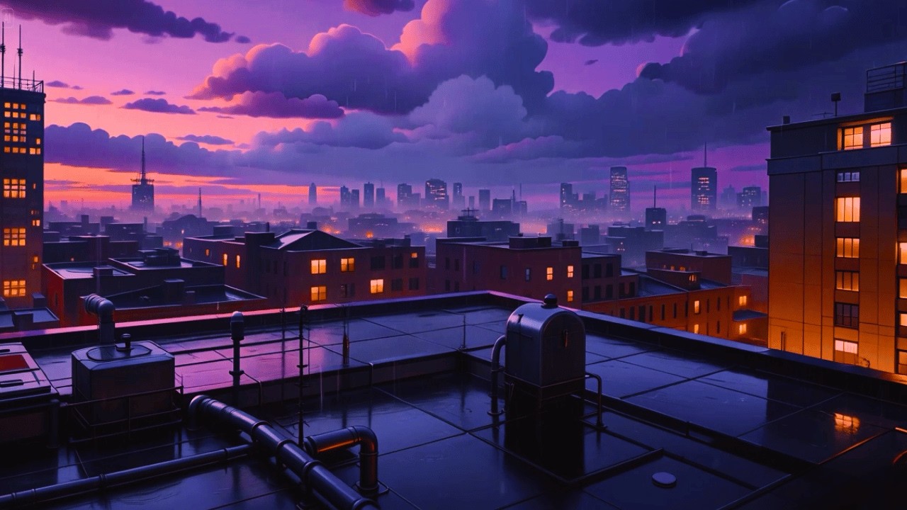 90's Lofi City 🌧️ Rainy Lofi Hip Hop ~ Lofi Music & Rain Sounds ☔️ Lofi Rain Playlist