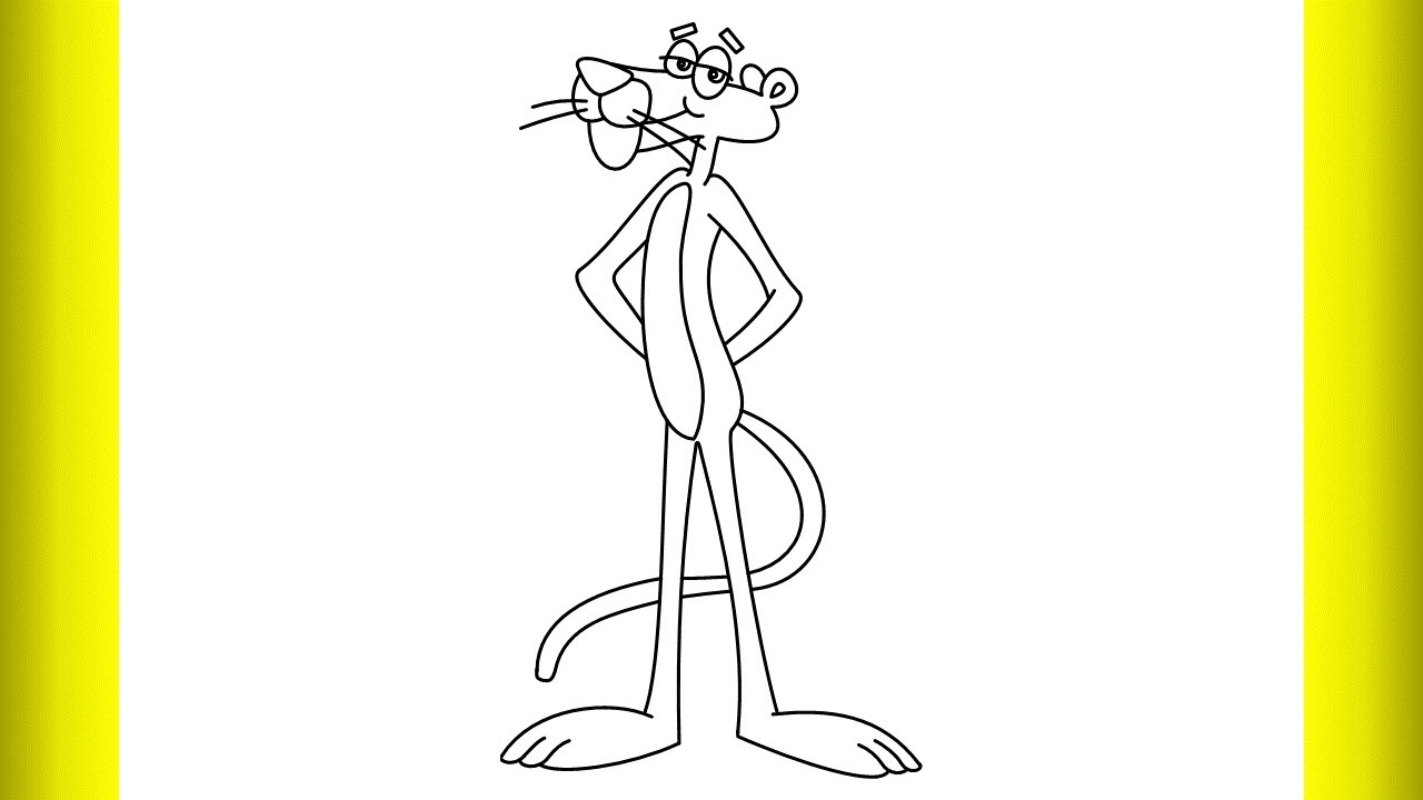 How To Draw Pink Panther  /Drawing Creation/