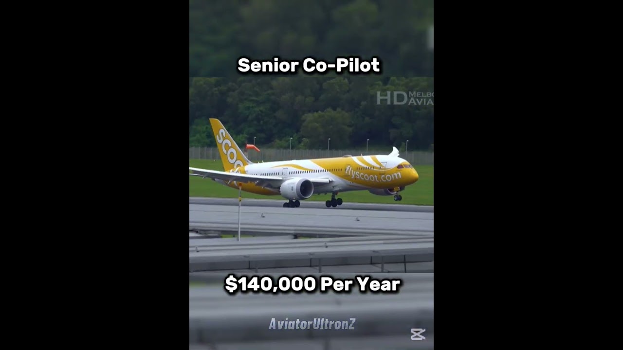 How Much Pilots Earn 🤑 (Scoot) #aviation #pilot