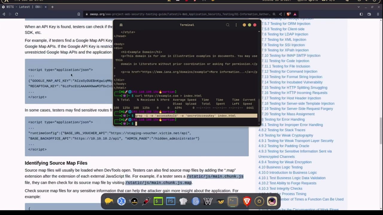 Web Security Testing Guide 4.2 (4.1.5) - Review Webpage Content for Information Leakage